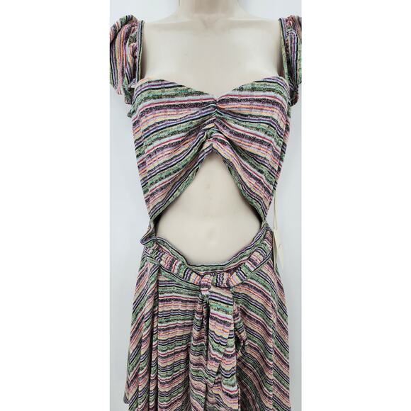 New Tularosa Knit Mini Dress Size Medium Revolve Soft Sage Multi Stripe Revolve - Picture 8 of 13